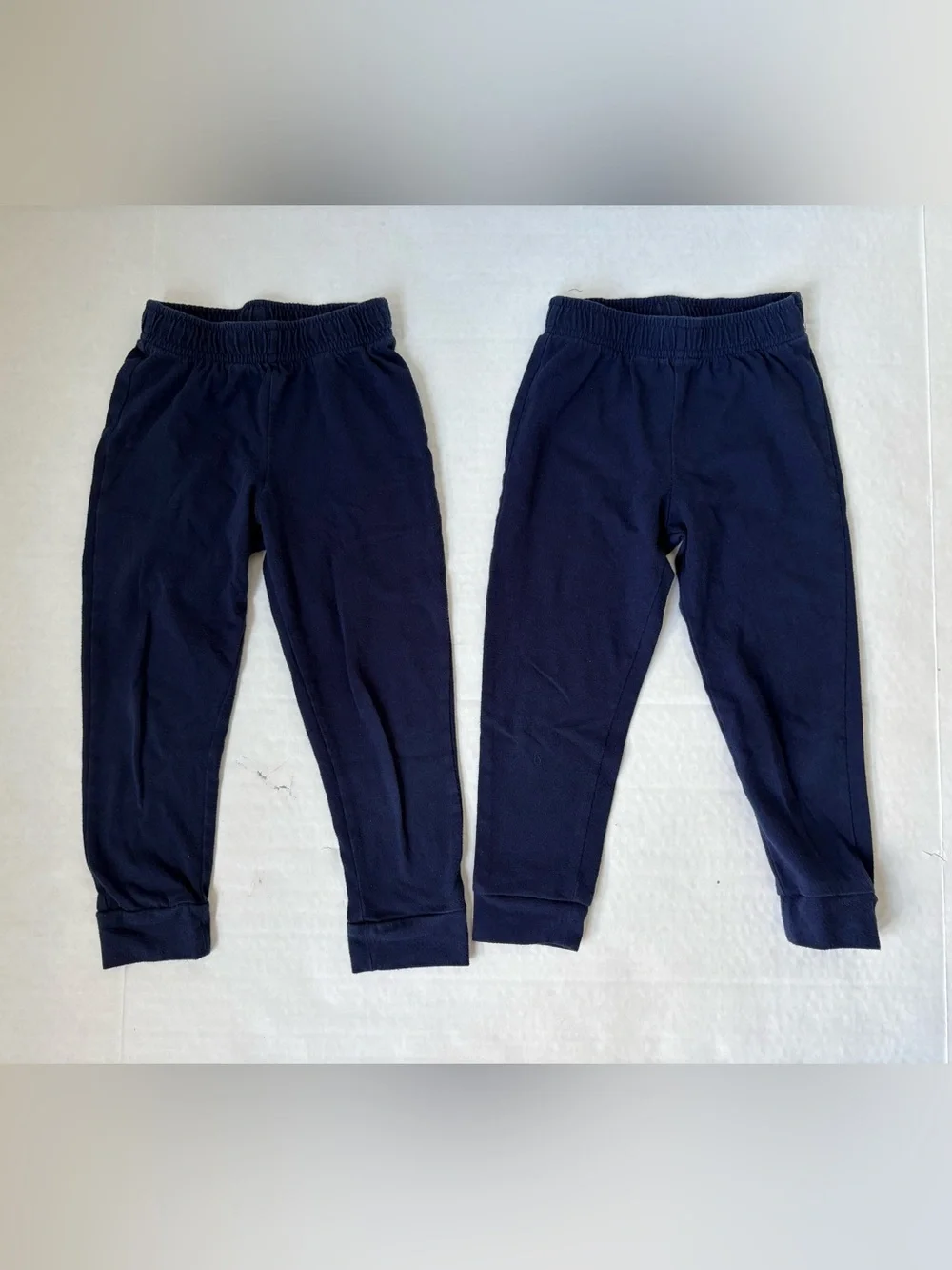 Cat & Jack 2 Navy Blue Joggers Pants 3T Toddler Boy Jersey Pull On Elastic Waist